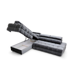 Coltar extensibil premium 291 cm latime, 4-5 locuri configurabil CAPRI, functie de dormit permanent si lada de depozitare - imagine 2