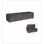 Pat Boxspring WRINKLE cu ladă de depozitare și saltea premium, bancuta separata, design modern, tapițat premium - imagine 3