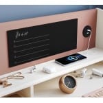 Birou 117 cm, 3 sertare cu organizator și etajeră, stil modern romantic, alb mat și roz pudră, accente rose-gold, design premium pentru studiu și make-up PEARL - imagine 5