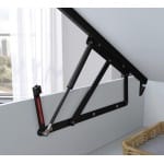 Pat 120×200 cm, cu ladă de depozitare, stil clasic romantic, alb elegant cu detalii sculptate, design premium cu mecanism hidraulic BELLE - imagine 3