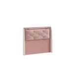 Pat copii 90×200 cm, stil modern romantic, roz pudrat și crem, tăblie tapițată moale, design elegant și sigur PEARL - imagine 5