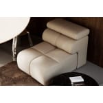 Fotoliu 75 cm, tapițerie stofă, tetieră reglabilă, spumă HR, design minimalist AVENTO, confort ergonomic pentru living modern - imagine 2