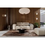 Canapea modulară 214 cm latime, extensibilă electrică 3 locuri AVENTO pentru living modern
