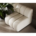 Fotoliu modular pentru living 75 cm, tapițerie bouclé premium crem, design modern și confort ridicat RODOS
