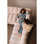 Colțar modular 343 cm, 6–7 locuri, formă U, design curbat, bouclé premium, configurabil RODOS, pentru spațiu premium - imagine 4