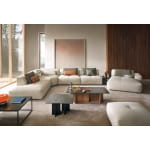 Colțar modular 519 cm, 7–8 locuri, formă U cu măsuță integrată NOR, configurabil pentru ambient rafinat