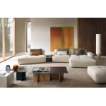 Colțar modular 436 cm, 4–5 locuri, cu măsuță integrată, configurabil NOR, design minimalist pentru interior rafinat