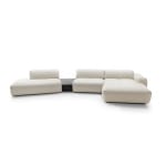 Colțar modular 436 cm, 4–5 locuri, cu măsuță integrată, configurabil NOR, design minimalist pentru interior rafinat - imagine 3