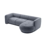 Coltar modular 292 cm latime, 4-5 locuri BELLORA, configurabil cu design organic rotund pentru living modern - imagine 2