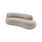 Canapea modernă curbată pentru living 250 cm, tapițată în material bouclé bej, design elegant cu spatar pe stanga IVONA - imagine 2