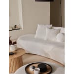 Set living modern modular pentru 7-8 persoane, tapițat în țesătură bouclé premium, canapele și otoman incluse, design fluid contemporan IVONA - imagine 4