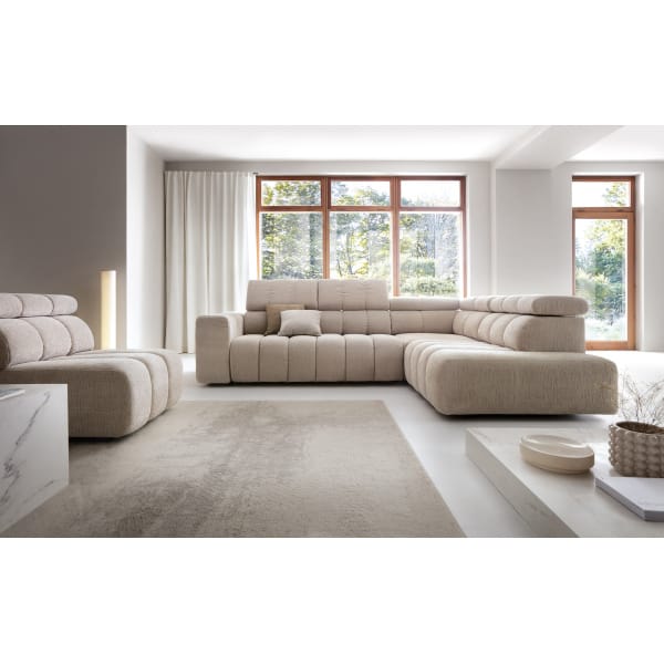 Colțar modular 288 cm, 5–6 locuri, formă L, configurabil SIENNA, confort ergonomic pentru spațiu contemporan