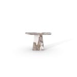 Consolă din marmură naturală 100 cm, design sculptural monobloc, finisaj premium lucios/semi-mat VITTORIO, piesă statement pentru interior luxury - imagine 2