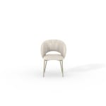 Scaun dining modern tapițat pentru living și bucătărie 85 cm, picioare din metal finisat și design ergonomic confortabil SENSO - imagine 2