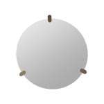 Oglindă rotundă decorativă Ø120 cm, design modern minimalist cu ramă metal finisaj bronz, stil premium ORBIS