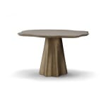 Consolă 116 cm, blat sticlă securizată și metal finisat, bază sculpturală brass CALYX, design organic pentru interior premium