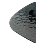 Măsuță de cafea modernă pentru living 110 cm, blat din sticlă fumurie și structură din lemn masiv de ulm, design contemporan elegant TENEBRA - imagine 2