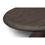 Măsuță de cafea modernă pentru living 55 cm, design sculptural cu finisaj brass și structură din fibră de sticlă și lemn masiv, stil premium FLUX - imagine 7