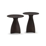 Măsuță de cafea modernă pentru living 55 cm, design sculptural cu finisaj brass și structură din fibră de sticlă și lemn masiv, stil premium FLUX - imagine 8