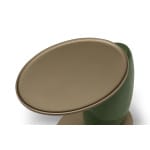 Măsuță de cafea modernă pentru living 55 cm, blat și bază din metal finisat bronz și picior din fibră de sticlă verde olive, design contemporan OLIVA - imagine 3