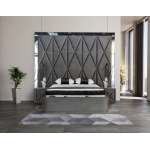 Pat Boxspring SOVEREIGN cu ladă de depozitare, structura metalica, material și saltea premium, capatai customizabil - imagine 2