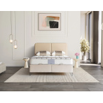 Pat Boxspring LEDA cu ladă de depozitare, structura metalica, material și saltea premium, design modern - imagine 2