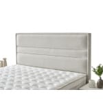 Pat Boxspring ASTRA cu ladă de depozitare, structură metalică, material si saltea premium cu topper integrat - imagine 4