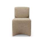 Scaun dining modern tapițat pentru living și bucătărie 79 cm, structură metalică și design sculptural contemporan LUNAR - imagine 3