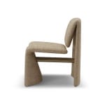 Scaun dining modern tapițat pentru living și bucătărie 79 cm, structură metalică și design sculptural contemporan LUNAR - imagine 2