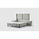 Pat Boxspring DIANA cu ladă de depozitare, structură metalică, material si saltea premium cu topper integrat - imagine 4