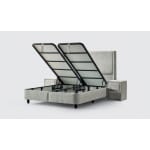 Pat Boxspring DIANA cu ladă de depozitare, structură metalică, material si saltea premium cu topper integrat - imagine 5