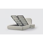 Pat Boxspring THALUMA cu ladǎ de depozitare, structurǎ metalicǎ si saltea premium cu topper integrat - imagine 4