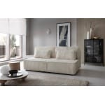 Canapea extensibilă 200 cm, 2 locuri LOMMA, velur raiat, ladă depozitare, pat 160x200 cm pentru living elegant