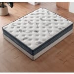 Pat Boxspring LOFT cu ladă de depozitare, structură metalică, saltea premium cu topper integrat, material catifelat - imagine 5