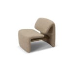 Fotoliu modern pentru living 73 cm, tapițerie textilă crem-bej, design compact și confortabil LUNAR - imagine 2