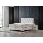 Pat Boxspring SIESTA cu ladă de depozitare, structura metalica, material și saltea premium cu topper integrat - imagine 2
