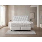 Pat Boxspring SIESTA cu ladă de depozitare, structura metalica, material și saltea premium cu topper integrat - imagine 3
