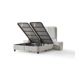 Pat Boxspring HUGO cu ladă de depozitare, structura metalica, material și saltea premium, design modern - imagine 6