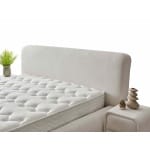 Pat Boxspring SENSO cu ladǎ de depozitare, structurǎ metalicǎ, material si saltea premium cu topper integrat - imagine 2