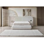 Pat Boxspring SALVADOR cu ladă de depozitare, structura metalica, material și saltea premium cu topper integrat, design organic - imagine 3