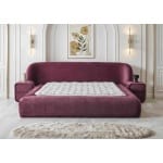 Pat Boxspring IVONE cu ladă de depozitare, structura metalica, material si saltea premium cu topper integrat - imagine 3