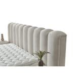 Pat Boxspring CARLA cu ladă de depozitare, structura metalica, material și saltea premium, design modern - imagine 4