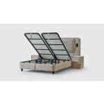 Pat Boxspring TULUM cu lada de depozitare, structura metalica, saltea premium cu topper integrat, LED-uri incorporate in capatai. - imagine 5