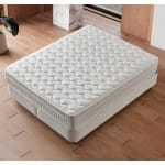 Pat Boxspring PAROS cu ladă de depozitare, structura metalica, material și saltea premium cu topper integrat - imagine 6