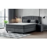 Pat Boxspring COSTA cu ladă de depozitare, structura metalica, material și saltea premium, design modern - imagine 2