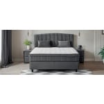 Pat Boxspring COSTA cu ladă de depozitare, structura metalica, material și saltea premium, design modern - imagine 3