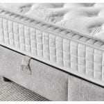 Pat Boxspring LUNARO cu lada de depozitare, structura metalica, saltea premium cu topper integrat, material premium - imagine 5
