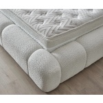 Pat Boxspring MERIVO PRO cu lada de depozitare, structura metalica, saltea premium cu topper integrat, LED-uri integrate in capatai, material premium - imagine 4