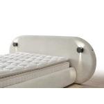 Pat Boxspring THALUMA PRO cu lada de depozitare, structura metalica, material si saltea premium cu topper integrat, LED-uri incorporate in capatai - imagine 6