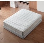 Pat Boxspring JULIE cu ladă de depozitare, structura metalica, material și saltea premium cu topper integrat, LED-uri incorporate in capatai - imagine 5
